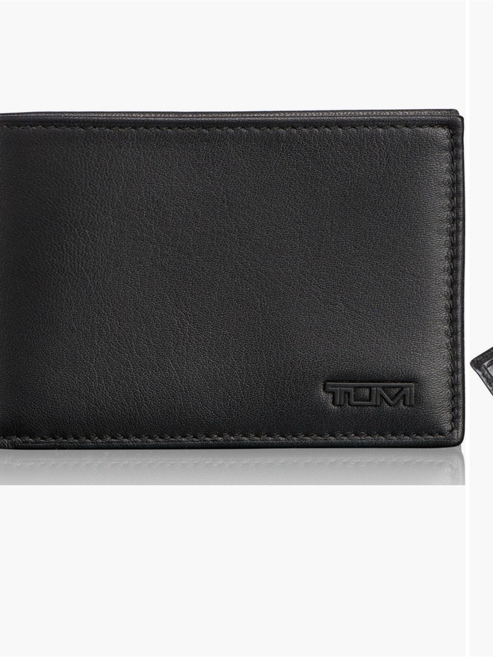 Tumi Delta Slim Black Leather Slim Wallet